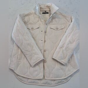 Blank NYC Women's Ivory Quilted Jacket